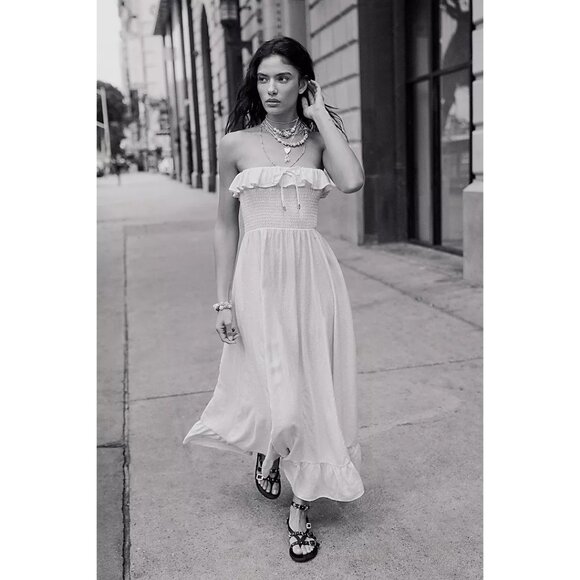 Free People Lush Life Dress Bleached Sand XS - Picture 5 of 5